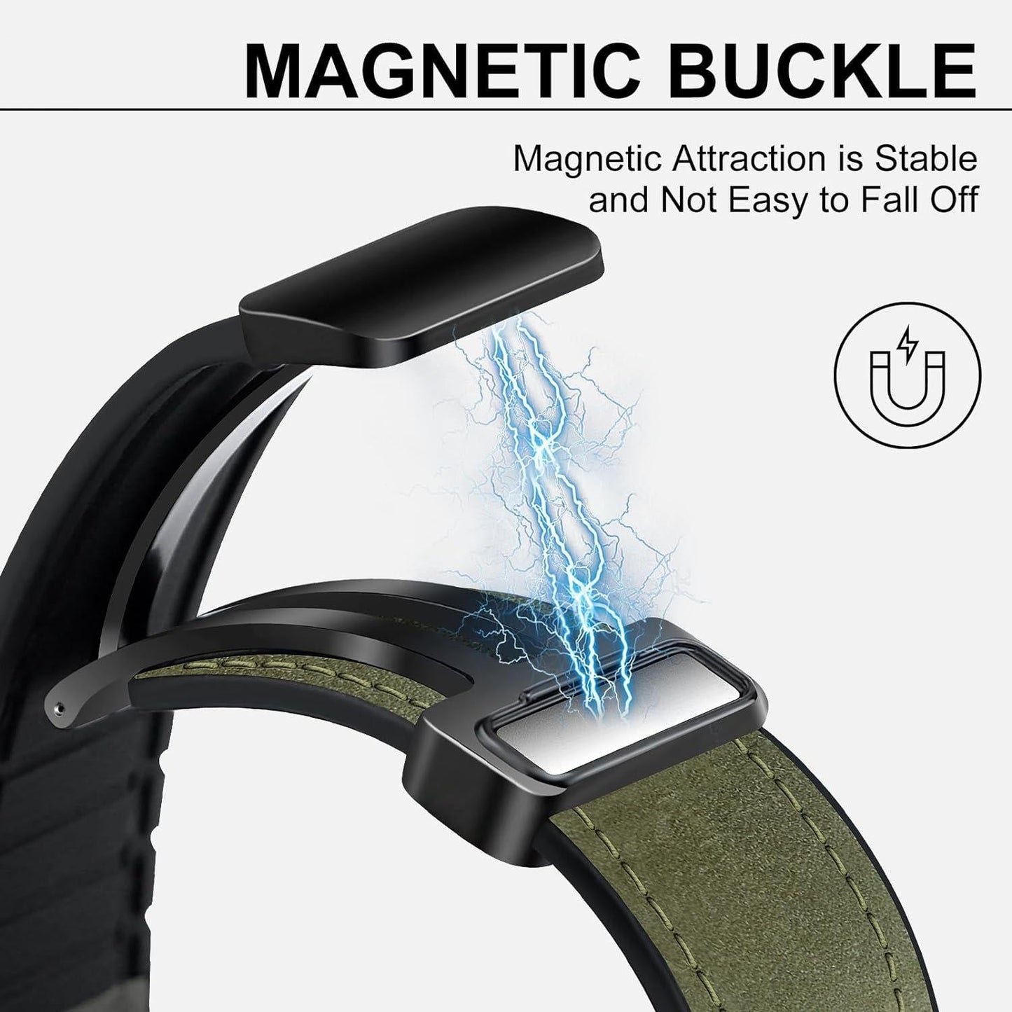 New Magnetic Leather Band for Apple Watch Dewell X
