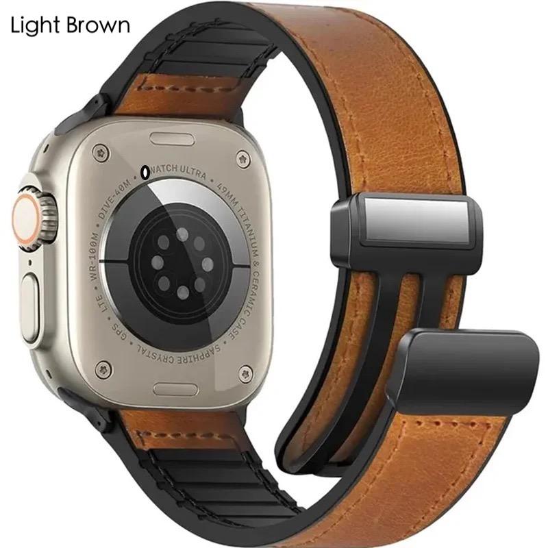 New Magnetic Leather Band for Apple Watch Dewell X