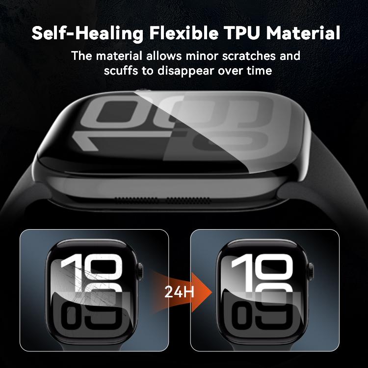2 PCS Hydrogel Film for Apple Watch with Quick-Install Magic Box - 9H Scratch Resistance Oil/Water Repellent HD Clear Universal Fit for Multiple Models - Easy Installation No Skills Required Dewell X
