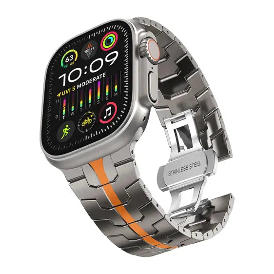 Stainless Steel Metal Watchband for Apple Watch-Ironman Version Dewell X