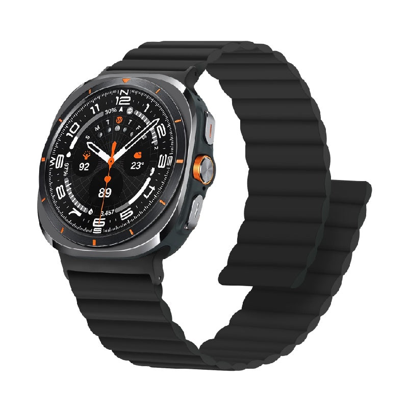 Magnetisches Silikon-Sportarmband für Samsung Galaxy Watch Ultra 47 mm – wasserdichtes Unisex-Armband