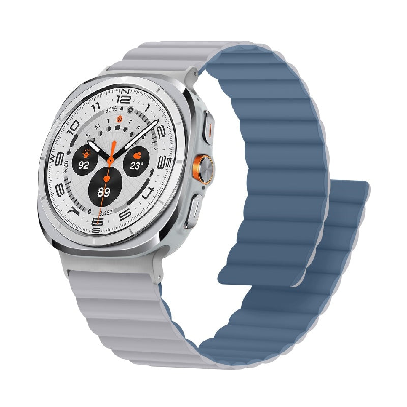 Magnetisches Silikon-Sportarmband für Samsung Galaxy Watch Ultra 47 mm – wasserdichtes Unisex-Armband