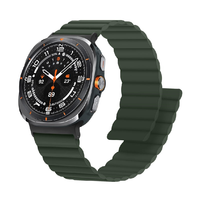 Magnetisches Silikon-Sportarmband für Samsung Galaxy Watch Ultra 47 mm – wasserdichtes Unisex-Armband