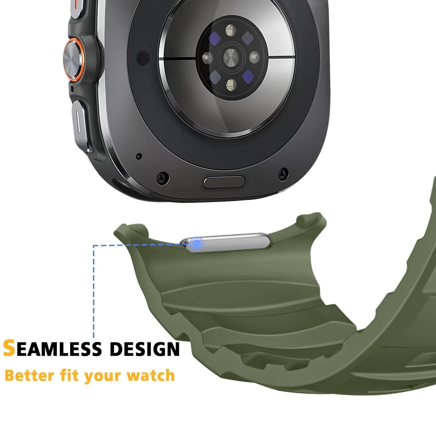 Rugged Silicone Sport Band for Galaxy Watch 20mm – No-Gap Fit, Waterproof Dewell X