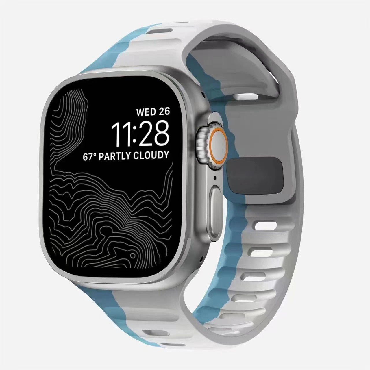 Silicone reverse - buckle watch band Dewell X
