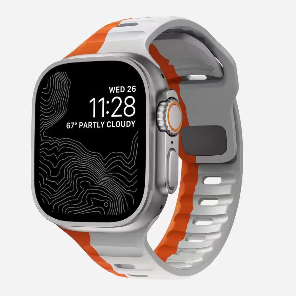 Silicone reverse - buckle watch band Dewell X