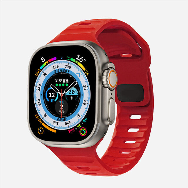 Silicone reverse - buckle watch band Dewell X