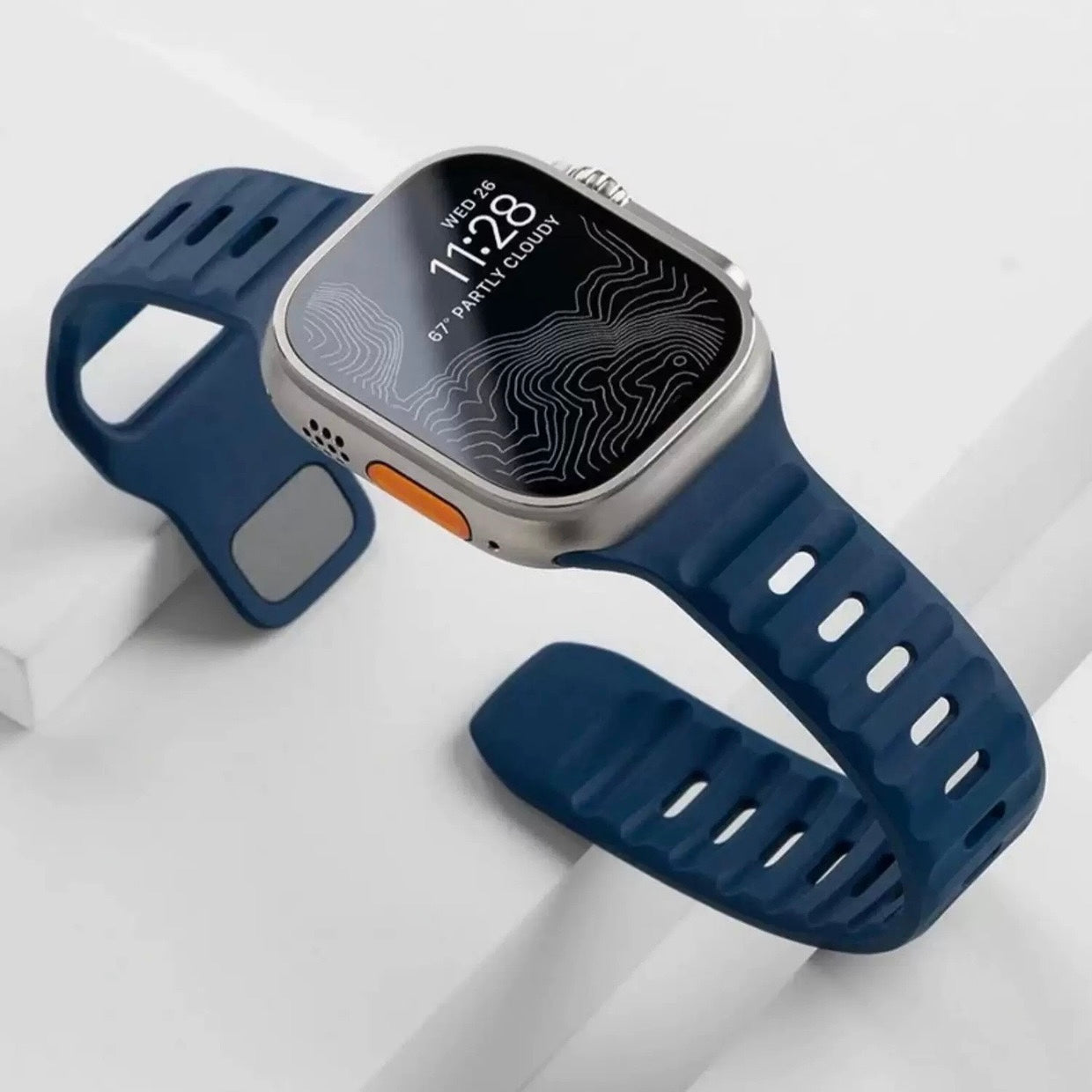Silicone reverse - buckle watch band Dewell X