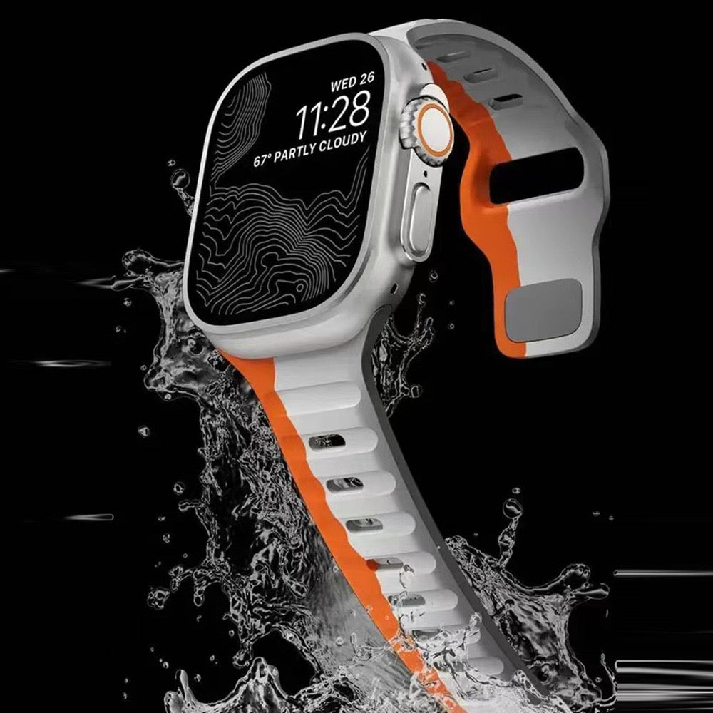 Silicone reverse - buckle watch band Dewell X