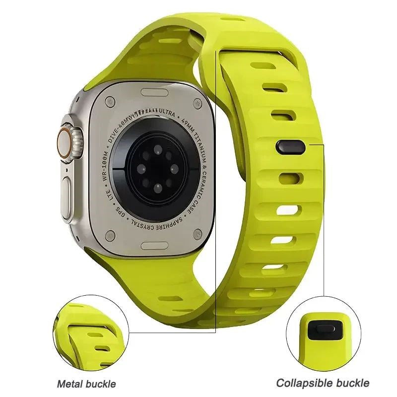 Silicone reverse - buckle watch band Dewell X