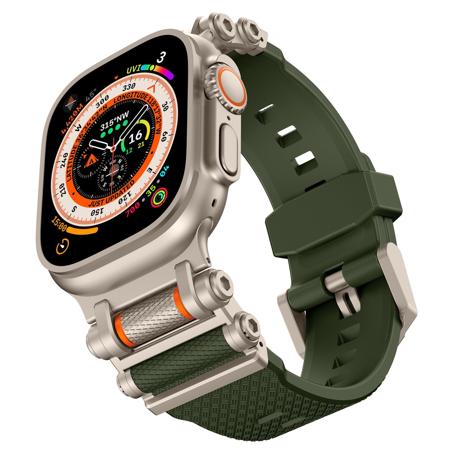 Correa de silicona giratoria táctica para Apple Watch