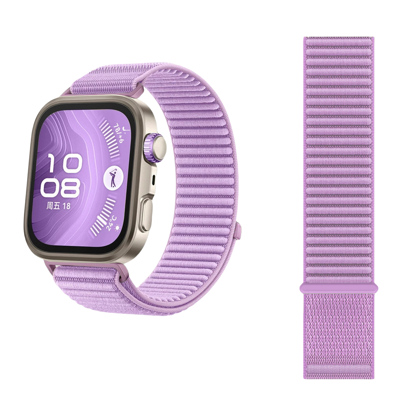 Wilderness Mountain Nylon Strap for Apple Watch – Breathable Woven Band with Buckle - Dewell X