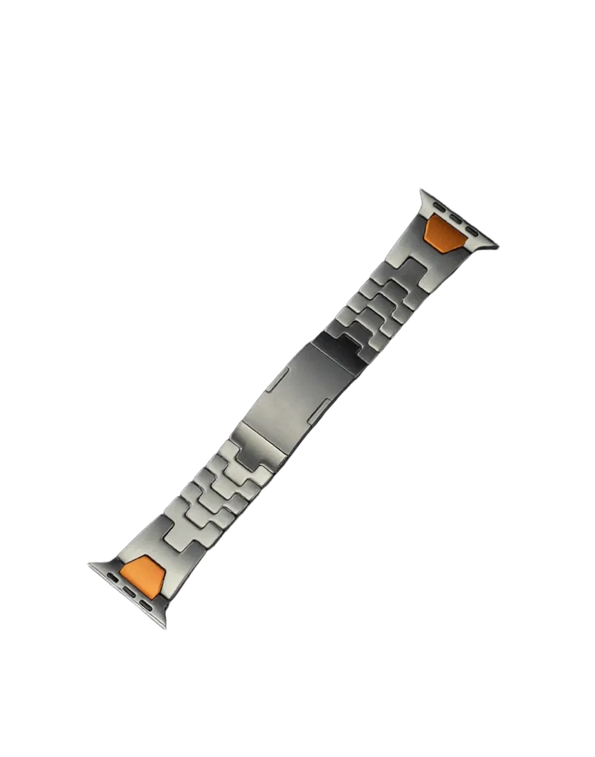 Grand H Titanium Orange Modular Band for Apple Watch 44-49mm Dewell X