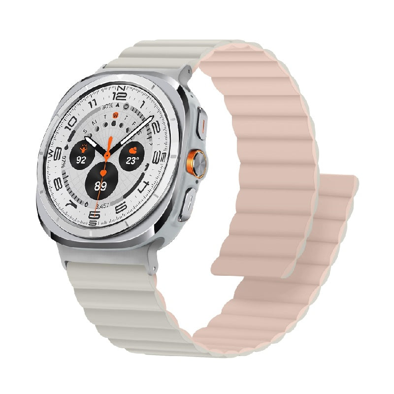 Magnetisches Silikon-Sportarmband für Samsung Galaxy Watch Ultra 47 mm – wasserdichtes Unisex-Armband