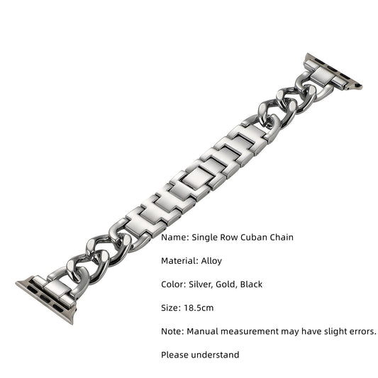 Chic Tweed Metal Premium Watch Strap for Apple Watch Series 9 8 7 6 5 4 3 2 1 SE Ultra 38mm 40mm 41mm 42mm 44mm 45mm 49mm - Dewell X