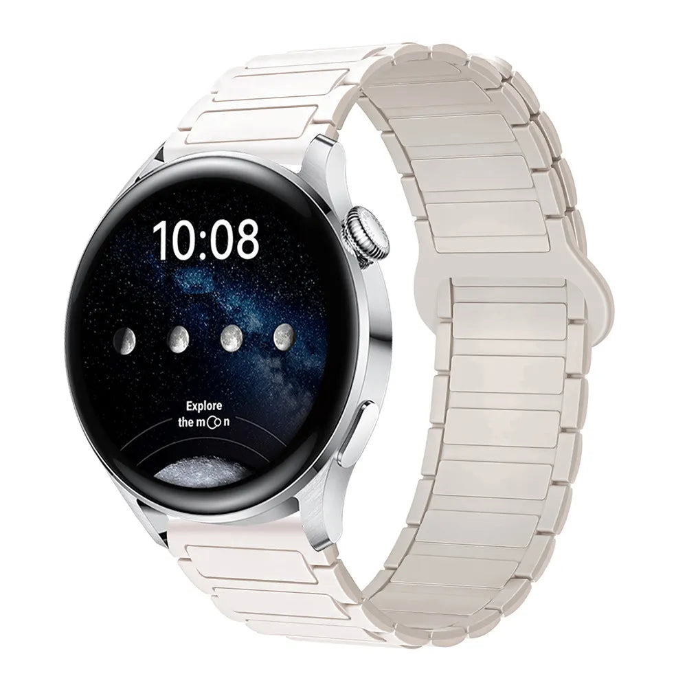Magnetic Silicone Watch Band for Galaxy Watch – Dual-Color, 20mm Strap Dewell X