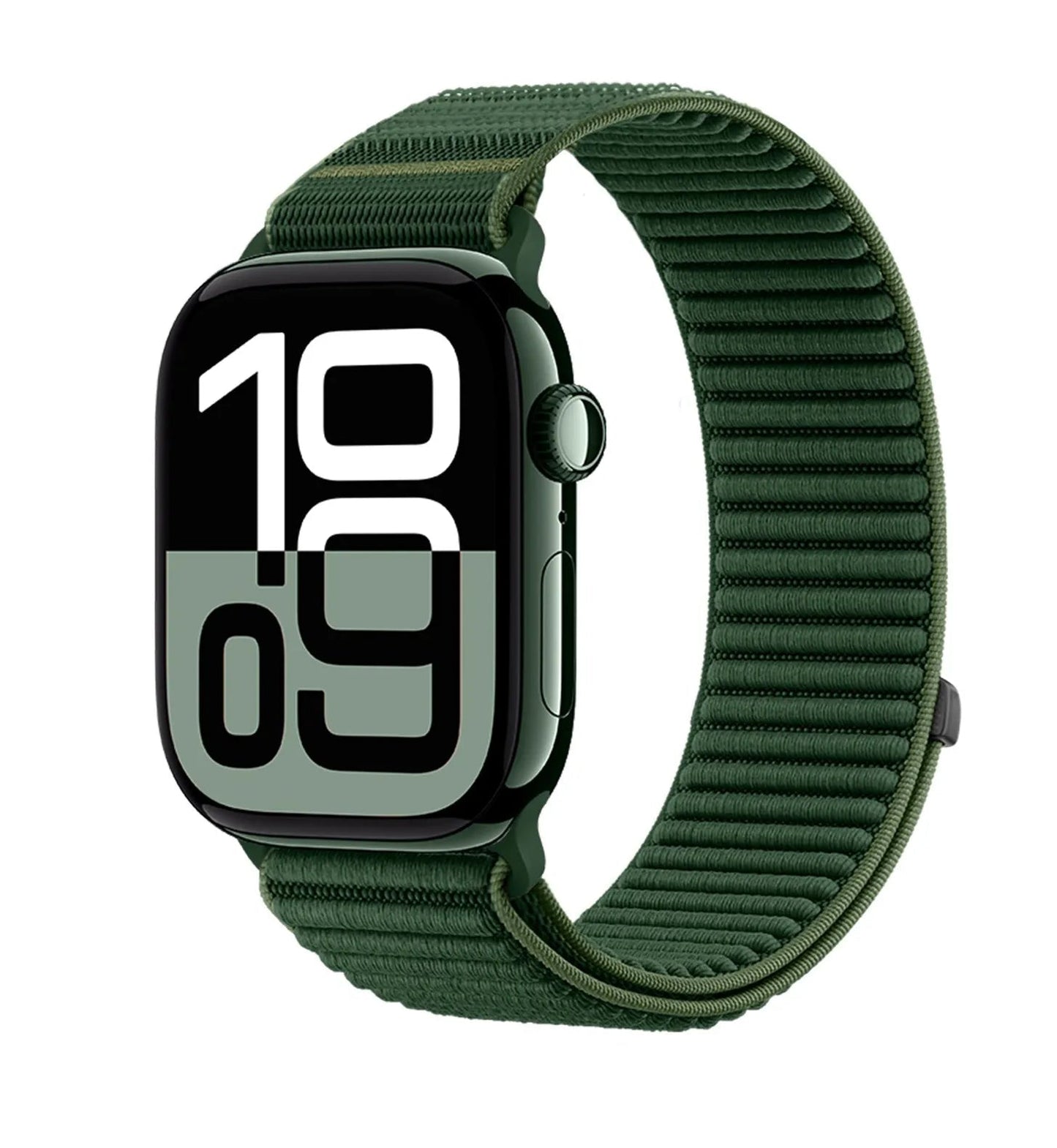 Wilderness Mountain Nylon Strap for Apple Watch – Breathable Woven Band with Buckle (38–49mm) Dewell X