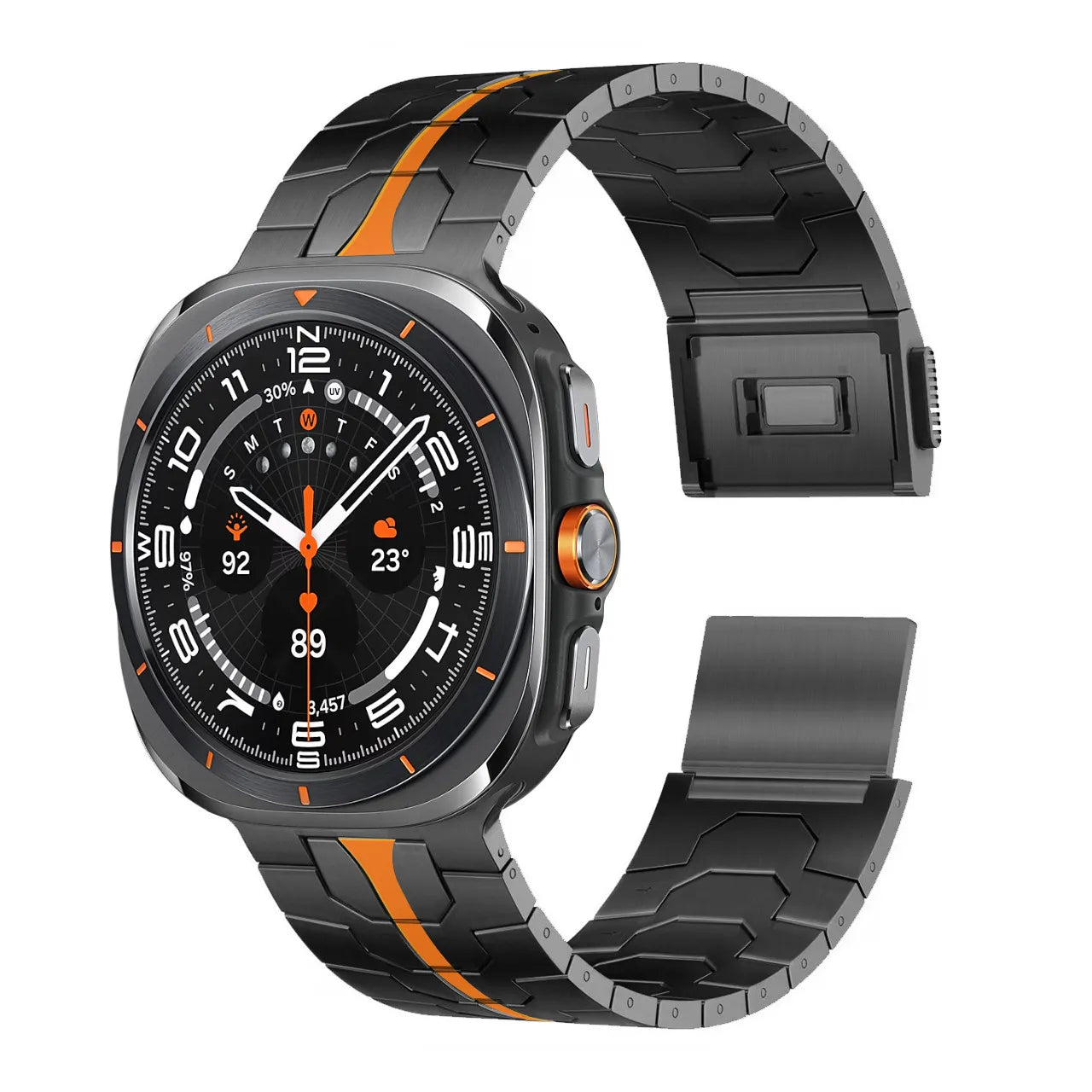 Magnetic Metal Strap for Galaxy Watch 20mm – Stainless Steel & Titanium Dewell X