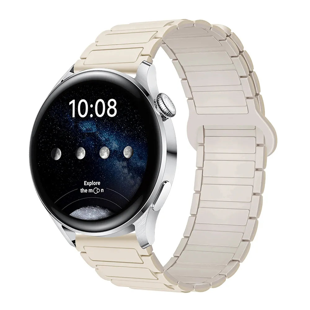 Magnetic Silicone Watch Band for Galaxy Watch – Dual-Color, 20mm Strap Dewell X