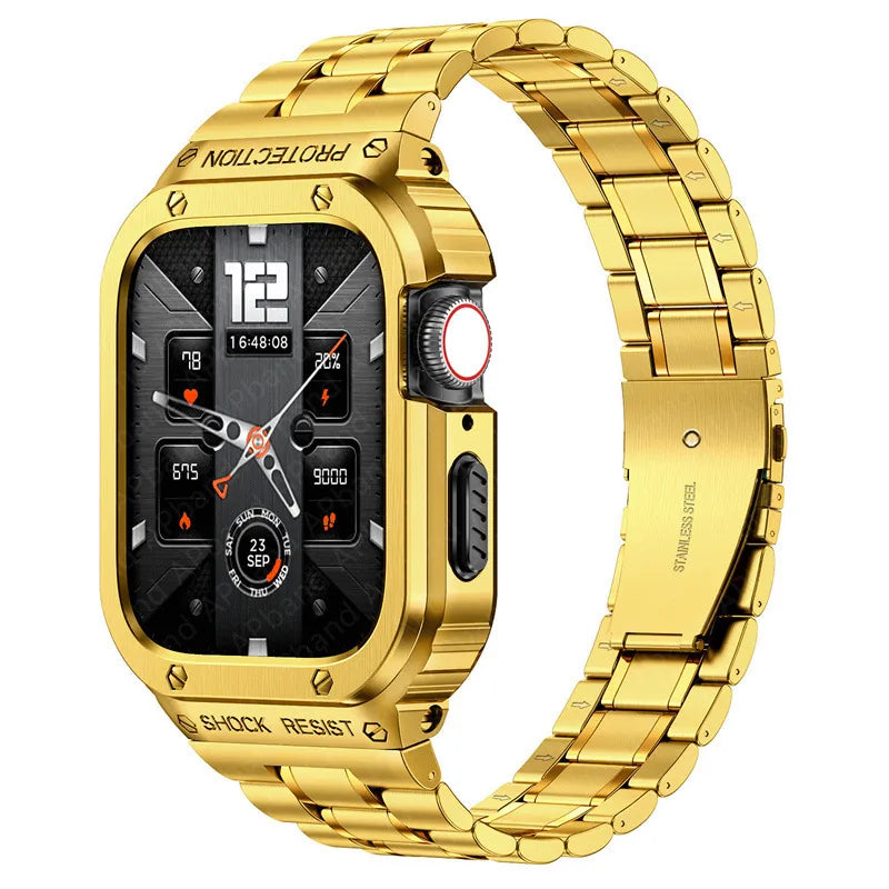 Universally applicable Ultra strap, Apple Watch strap protective case, modified Iron Man stainless steel Dewell X