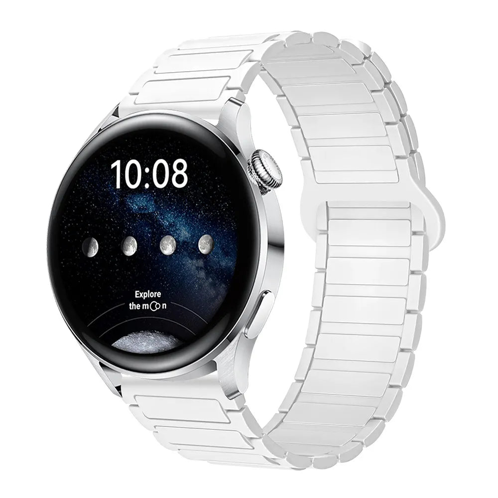 Magnetic Silicone Watch Band for Galaxy Watch – Dual-Color, 20mm Strap Dewell X