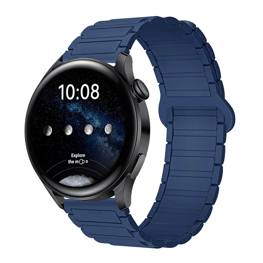 Magnetic Silicone Watch Band for Galaxy Watch – Dual-Color, 20mm Strap Dewell X