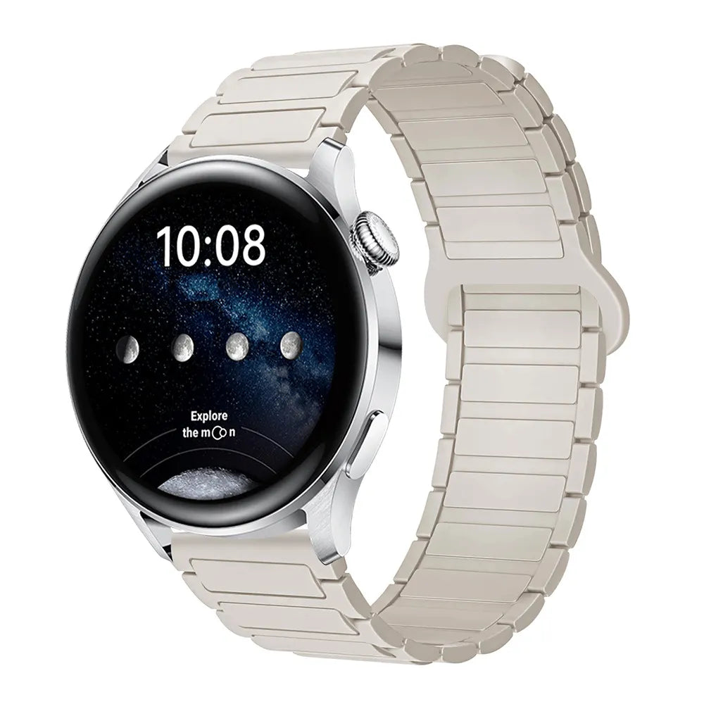 Magnetic Silicone Watch Band for Galaxy Watch – Dual-Color, 20mm Strap Dewell X