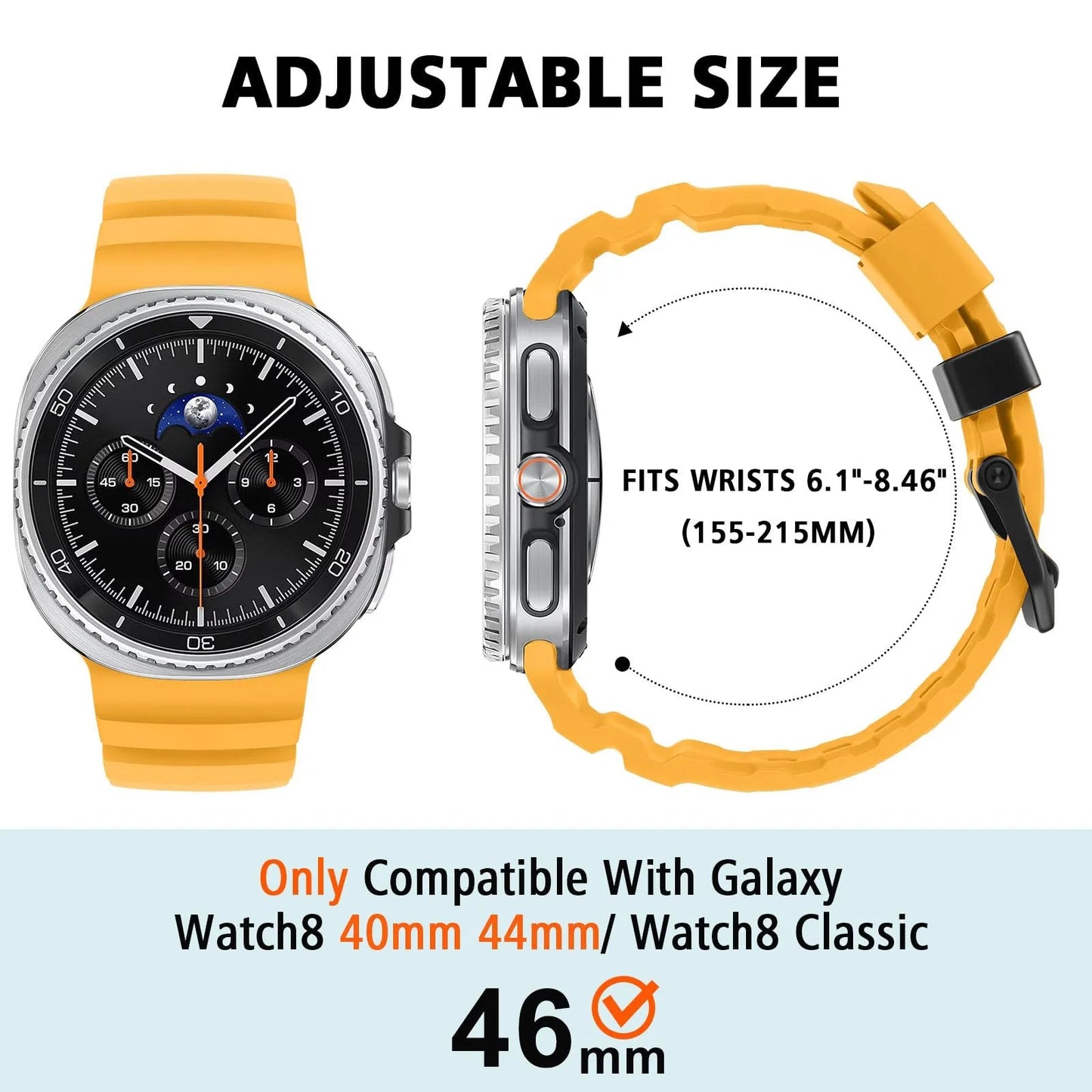 Rugged Silicone Sport Band for Galaxy Watch 20mm – No-Gap Fit, Waterproof Dewell X