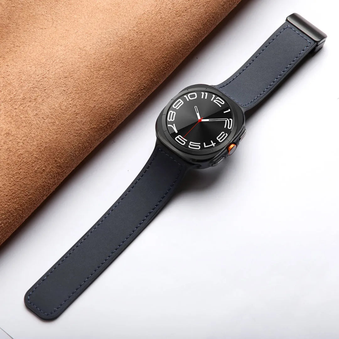 Magnetic Leather & Silicone Band for Samsung Galaxy Watch Ultra Dewell X