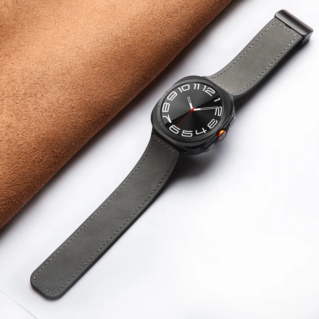 Magnetic Leather & Silicone Band for Samsung Galaxy Watch Ultra Dewell X