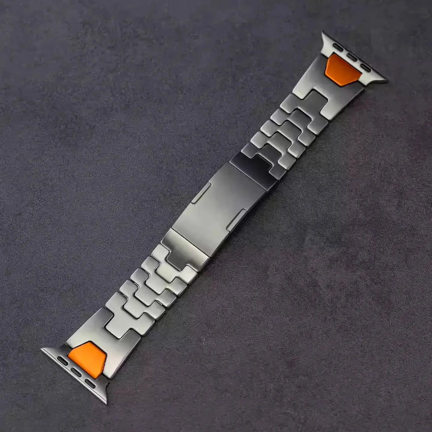 Grand H Titanium Orange Modular Band for Apple Watch 44-49mm Dewell X