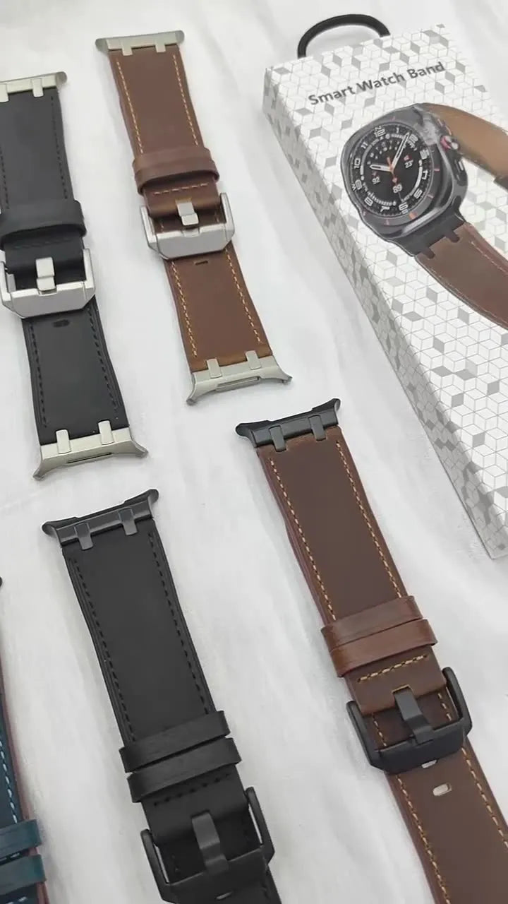 Crazy Horse Leather Watch Band for Samsung Galaxy 7 Ultra - Genuine Luxury Strap Bracelet Dewell X