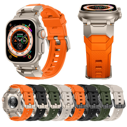 Silicone strap with stainless steel head and Ultra metal end pieces strap Dewell X
