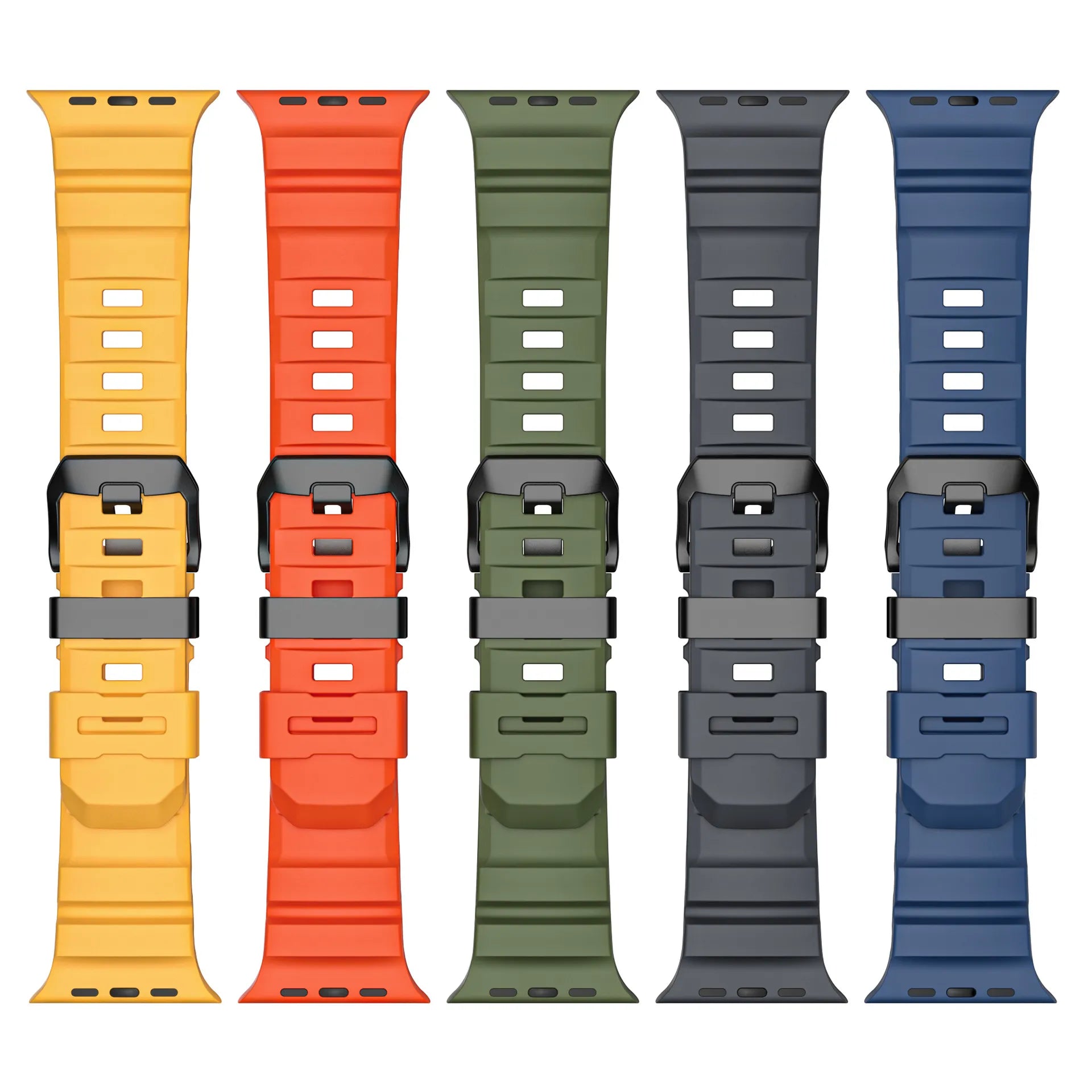 Wild path FKM fluororubber sports strap titanium metal clasp suitable for Apple Watch Ultra 2/1 S10/9/8/7/SE replacement wristband (49mm 45mm 44mm 42mm) Dewell X