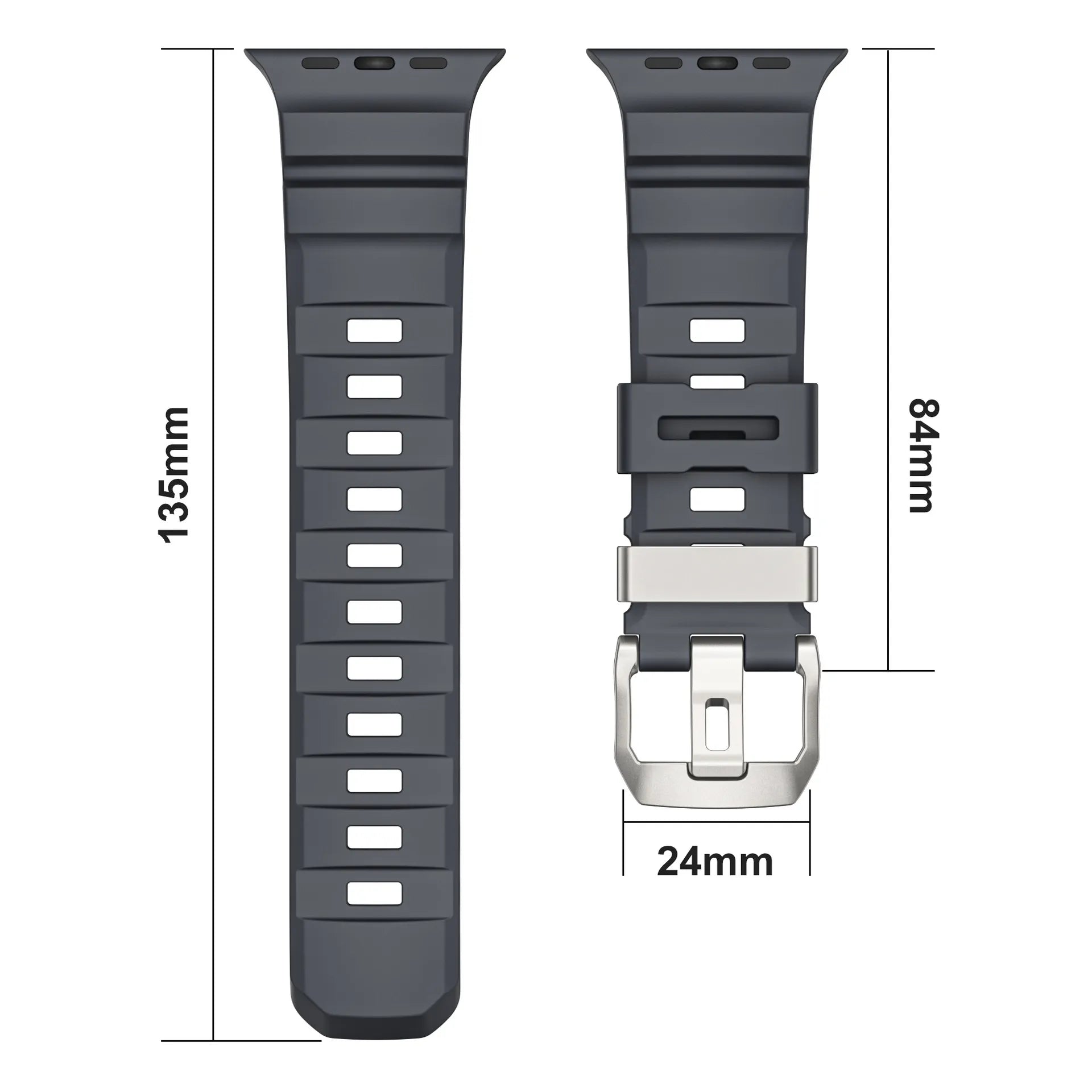 Wild path FKM fluororubber sports strap titanium metal clasp suitable for Apple Watch Ultra 2/1 S10/9/8/7/SE replacement wristband (49mm 45mm 44mm 42mm) Dewell X