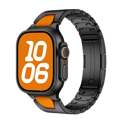Grand H Titanium Orange Modular Band for Apple Watch 44-49mm Dewell X