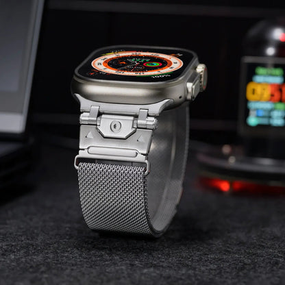 Taiyuan stainless steel metal bracelet suitable for Apple Watch 10 Ultra Milanese loop 49mm Dewell X