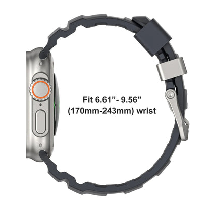 Wild path FKM fluororubber sports strap titanium metal clasp suitable for Apple Watch Ultra 2/1 S10/9/8/7/SE replacement wristband (49mm 45mm 44mm 42mm) Dewell X