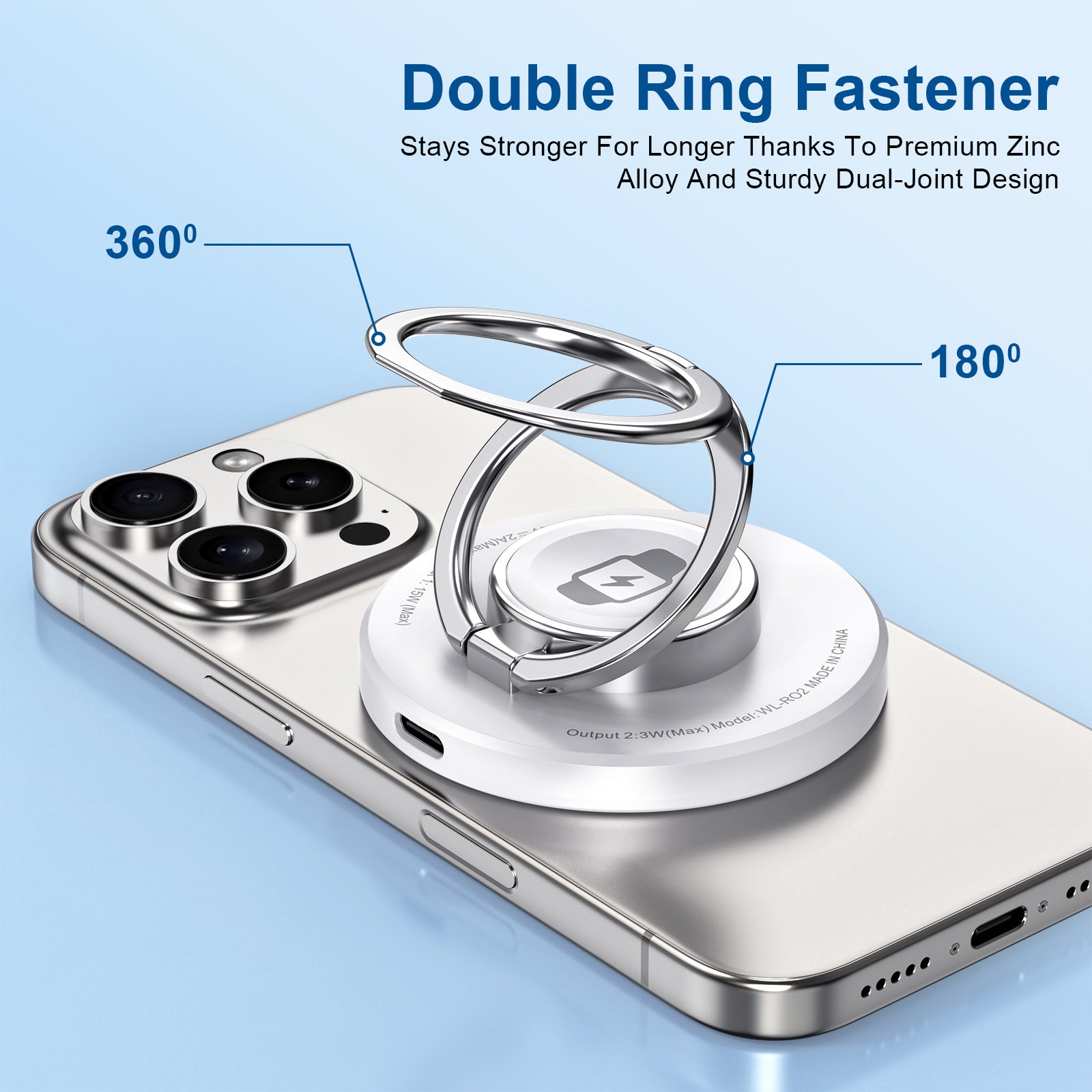3-in-1 Wireless Charger Ring Stand  Fast, Foldable & Stylish Dewell X