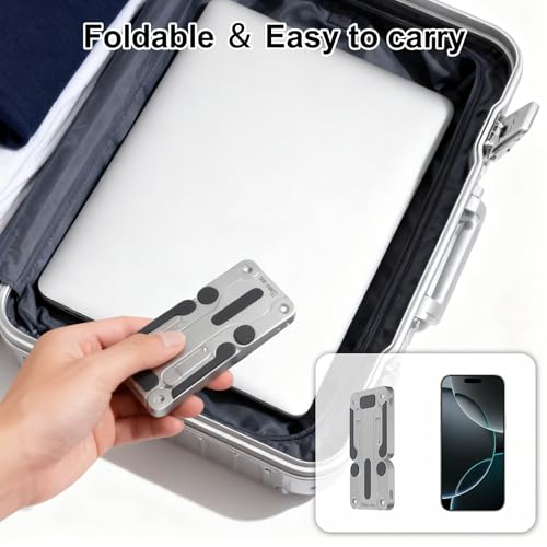Ultimate 3-in-1 Foldable Workstation: Heavy-Duty Aluminum Stand for Desk Organization & Cooling Dewell X