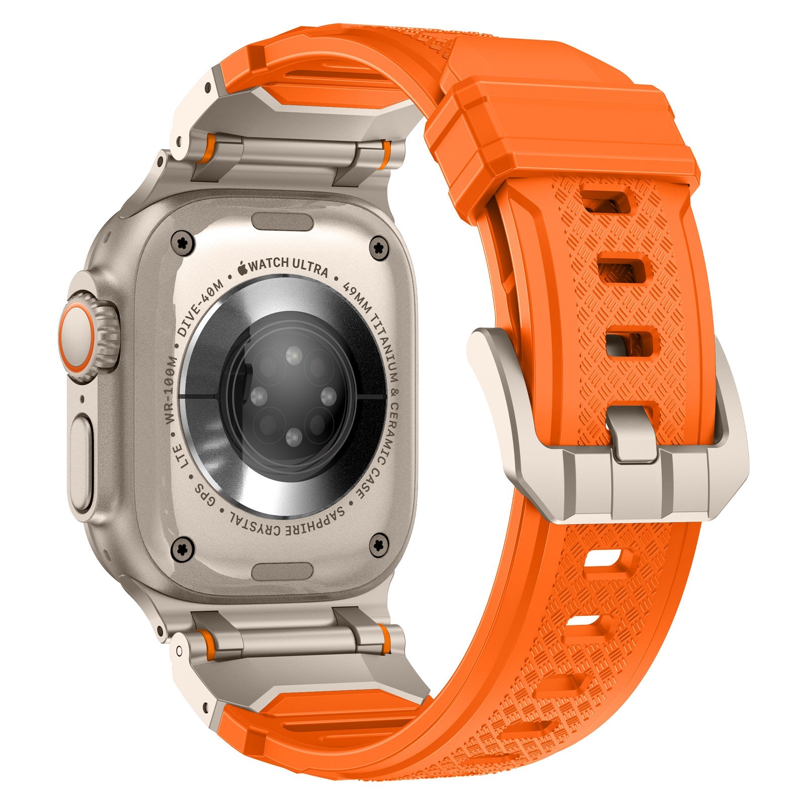 Silicone strap with stainless steel head and Ultra metal end pieces strap Dewell X