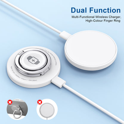 3-in-1 Wireless Charger Ring Stand  Fast, Foldable & Stylish Dewell X