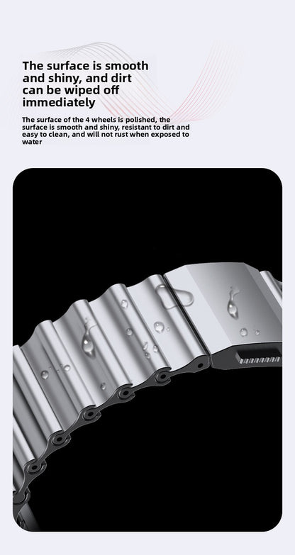 Premium Stainless Steel Ocean Band for Apple Watch - Scratch-Resistant Magnetic Link Bracelet