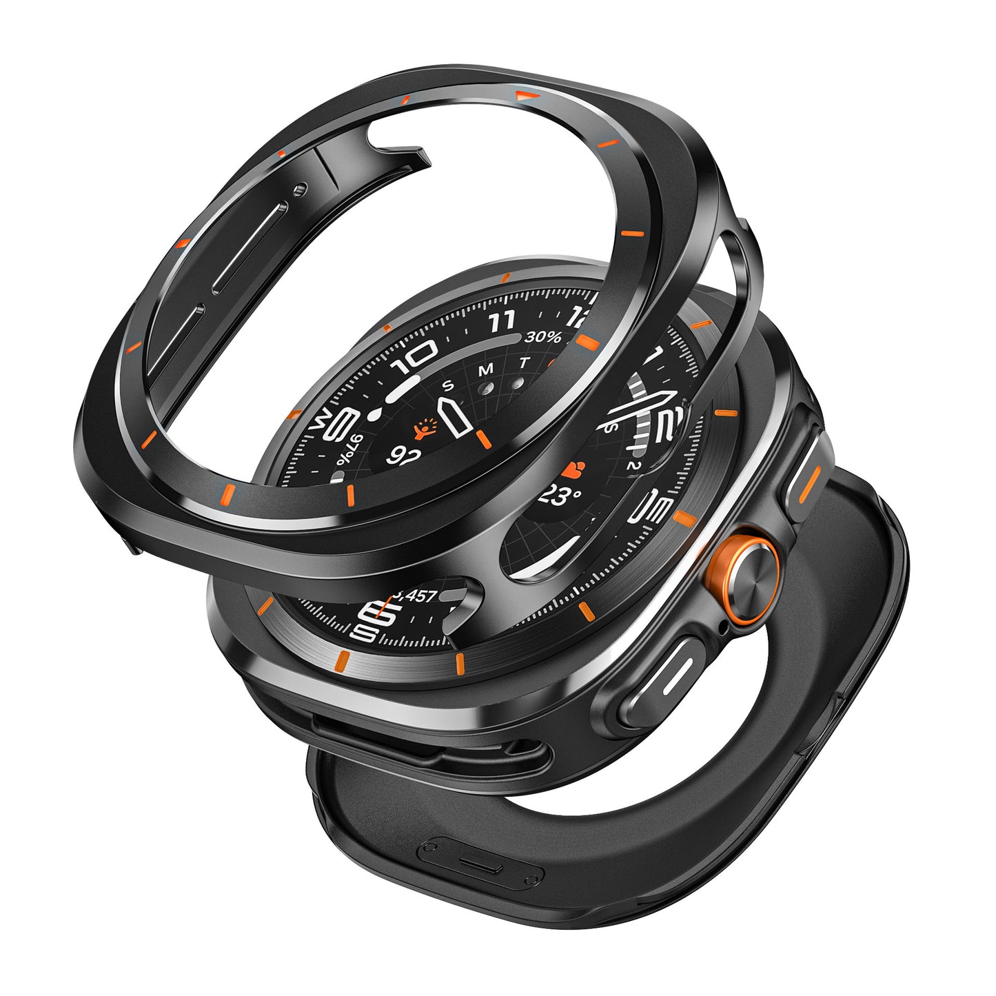 Premium Titanium Alloy Protective Case for Samsung Galaxy Watch Ultra 47mm - Rugged Military Grade Bumper