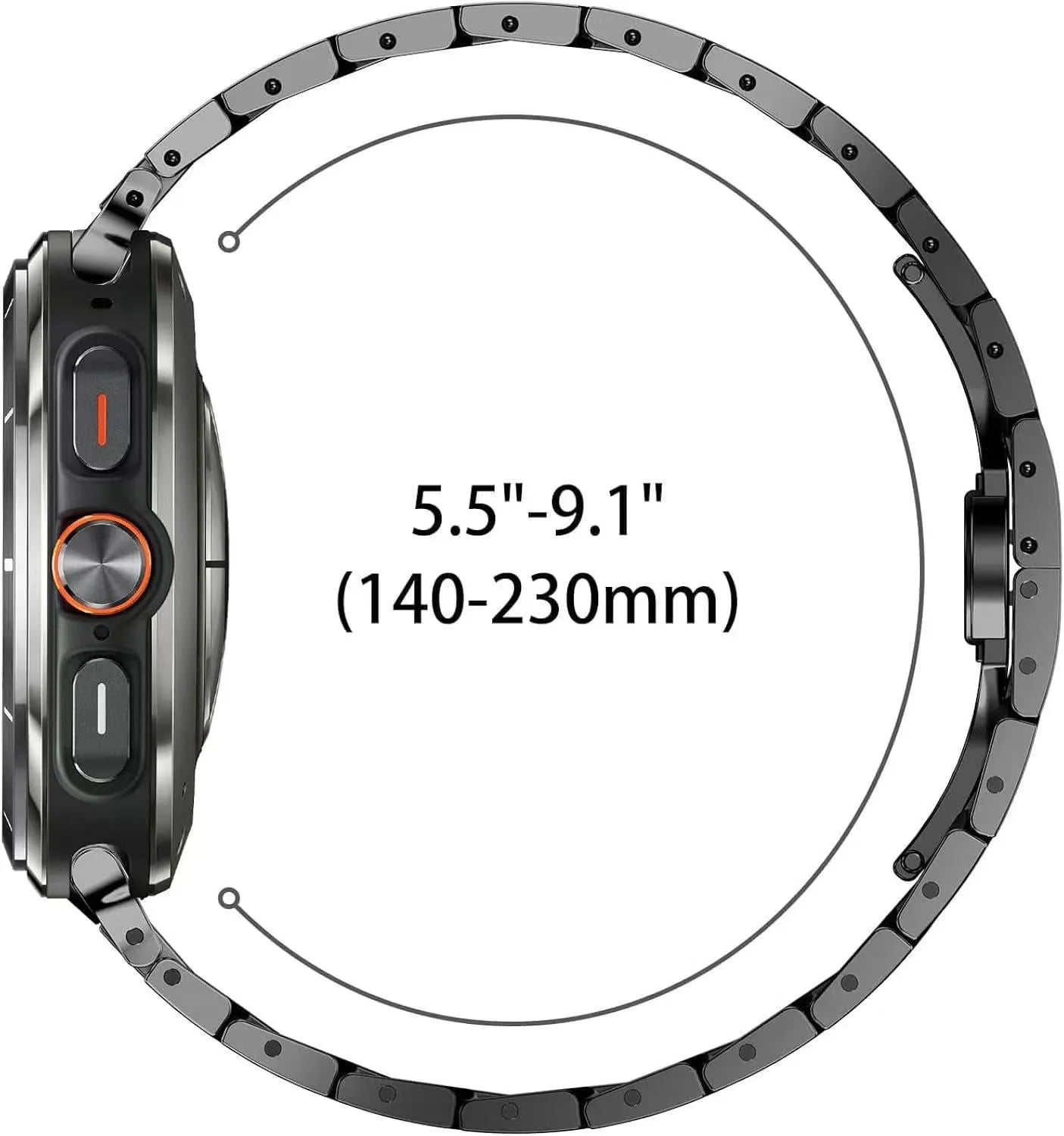 Magnetic Metal Strap for Galaxy Watch 20mm – Stainless Steel & Titanium Dewell X