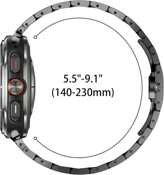 Magnetic Metal Strap for Galaxy Watch 20mm – Stainless Steel & Titanium Dewell X