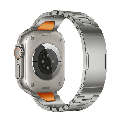 Grand H Titanium Orange Modular Band for Apple Watch 44-49mm Dewell X