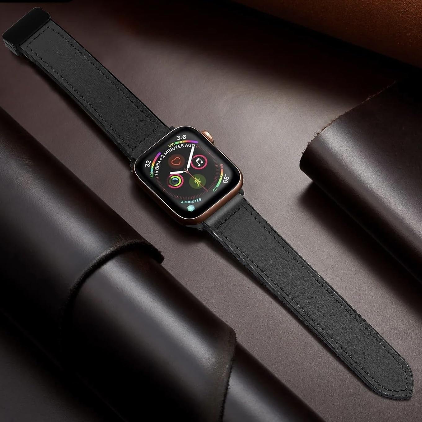 Magnetic Buckle Leather Band for Apple Watch - Dewell X