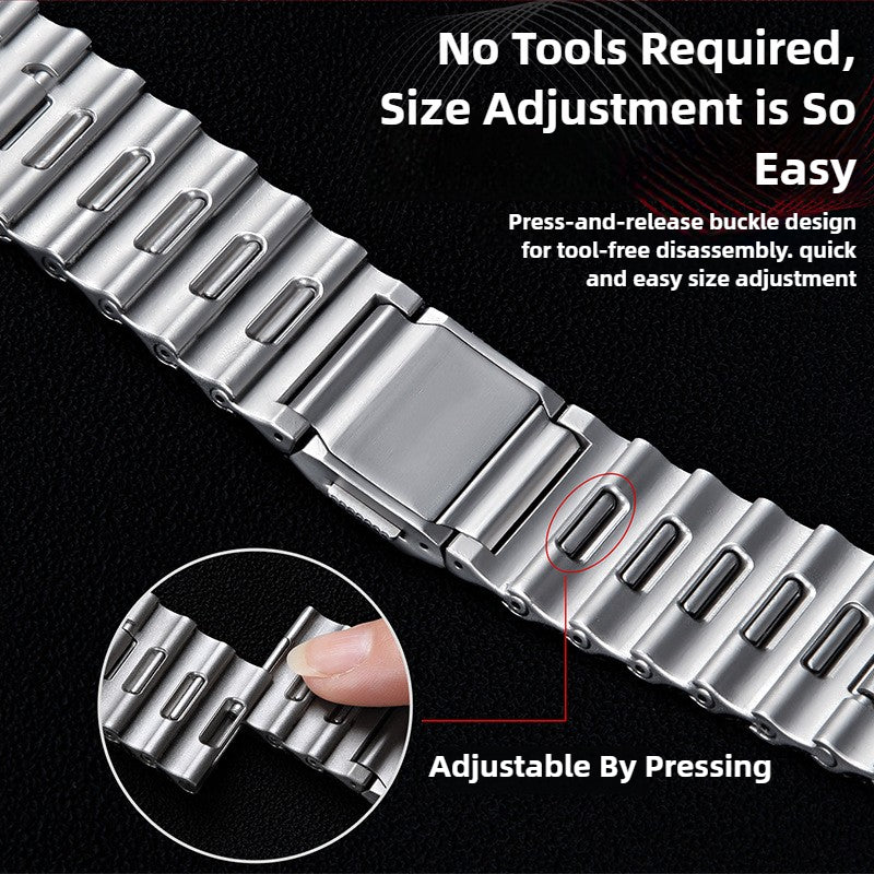 Premium Stainless Steel Ocean Band for Apple Watch - Scratch-Resistant Magnetic Link Bracelet