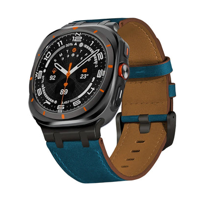 Crazy Horse Leather Watch Band for Samsung Galaxy 7 Ultra - Genuine Luxury Strap Bracelet Dewell X